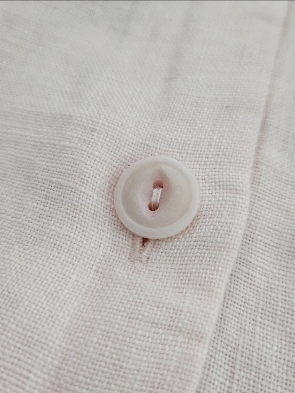 Mate The Label Organic Linen Button Front Dress In Opal - Picture 6 of 8